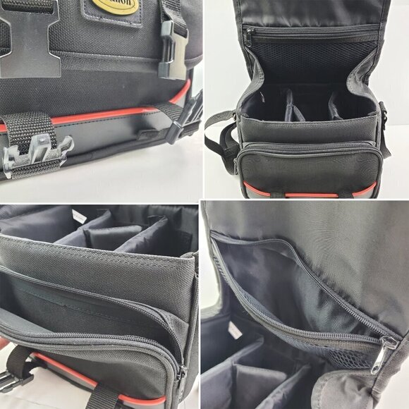 Canon Camera Bag Shoulder Mid-Size Canvas Padded Divider Compartments Strap - Picture 4 of 12